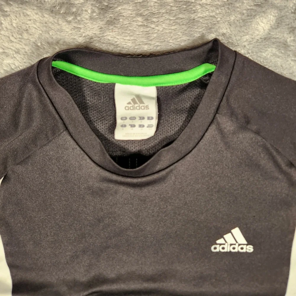 Adidas T-Shirt Mens S Black Excellent Short‎ Sleeve Athletic Performance Logo